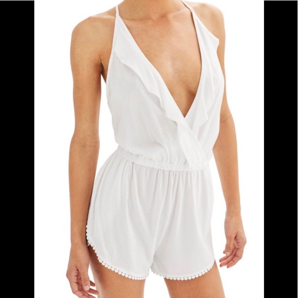 NWT TOPSHOP Jersey Wrap Cover-Up Romper